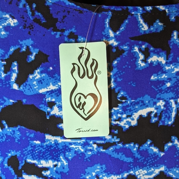 Vintage Torrid Blue Print dress - Picture 4 of 4